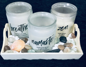 Zen Candle Set and Tray
